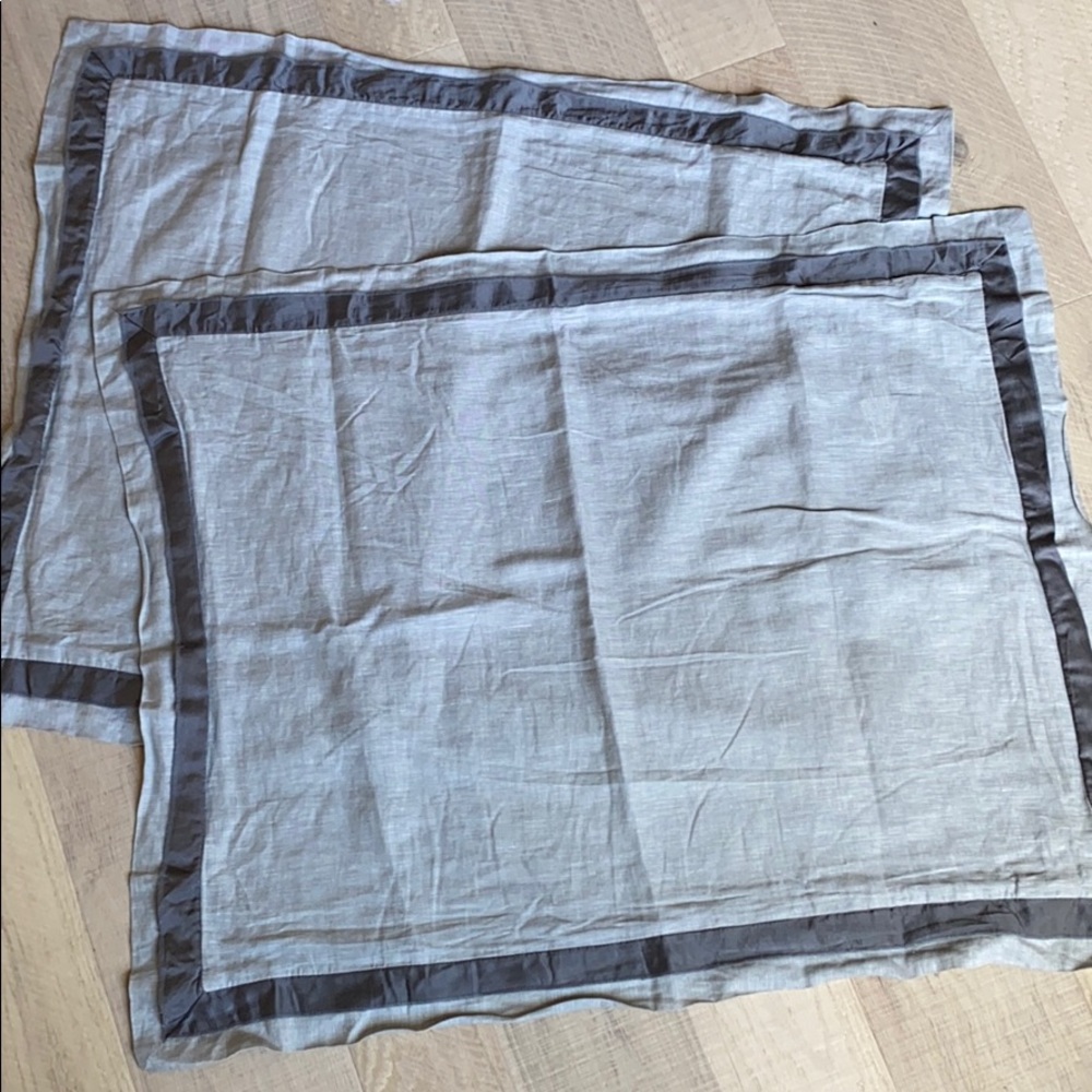 2 Pottery Barn linen shams